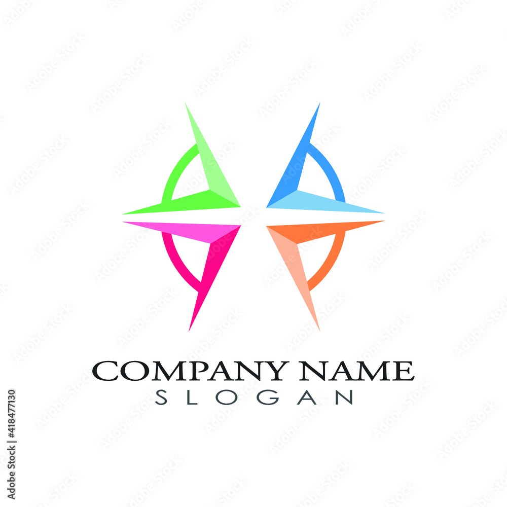 Obraz premium Community logo icon design template