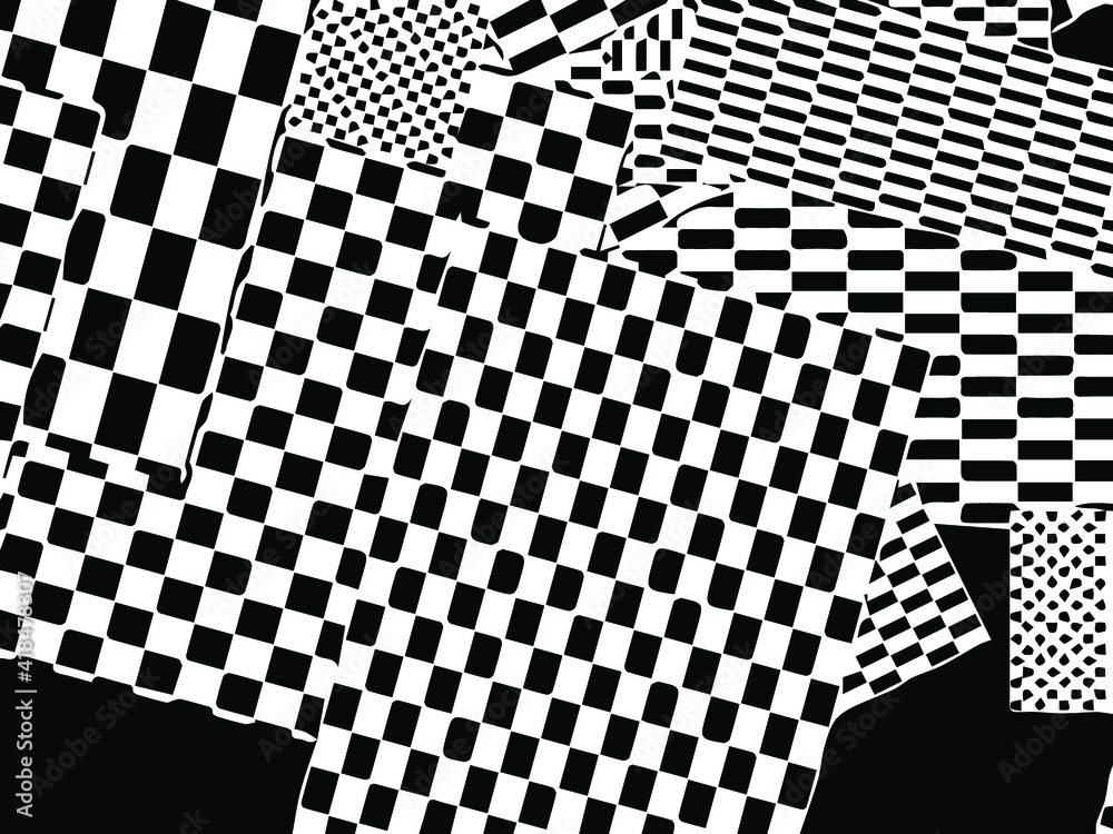 abstract background consists of black and white squares intersecting at different angles abstract background consists of black and white squares intersecting at different angles
