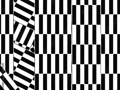 abstract background consists of black and white stripes intersecting at different angles 