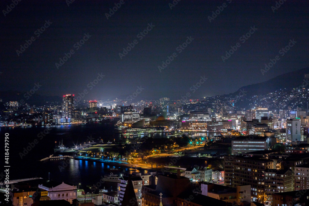 グラバースカイロードからの長崎市街地夜景