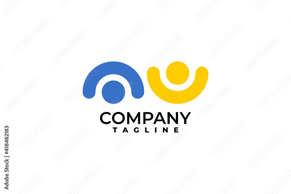 teamwork people logo symbol. isolated vector. business logo.