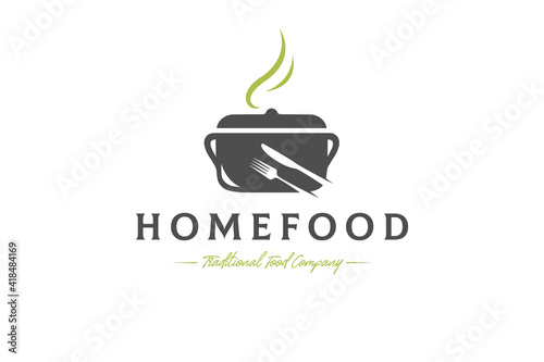 Traditional Food Vector Logo Template