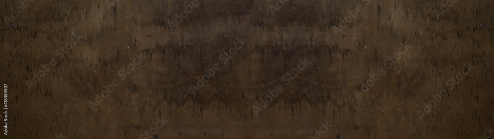 Old dark brown abstract dark dirty wooden advertisement billboard with staples texture background banner