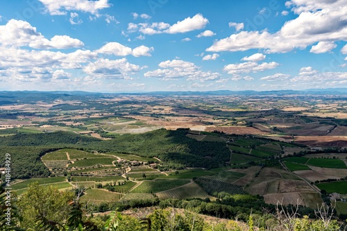 Landscape of the Tuscany Region near Montalcino in Italy 