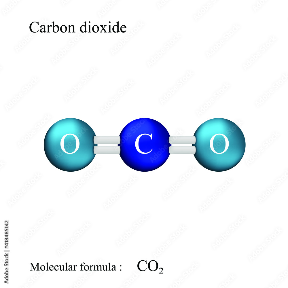 Lewis Structural Formula Of Carbon Dioxide Molecular Formula Stock Vector Adobe Stock