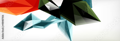 Vector 3d triangles and pyramids abstract background for business or technology presentations, internet posters or web brochure covers