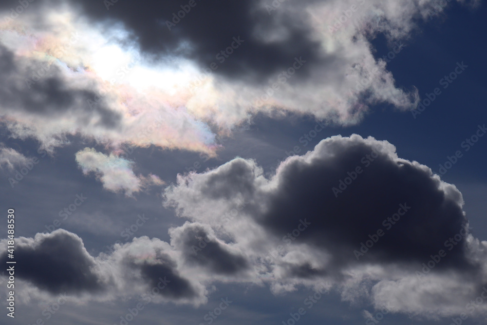 blue sky with a cloud close-up