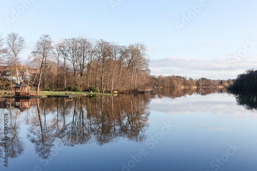 View of the lake in Ry, Denmark