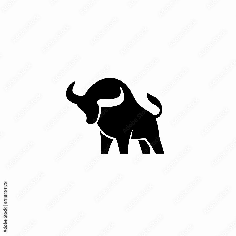 Silhouette Bull logo vector illustration design, creative and simple design,
can uses as logo and template for company.