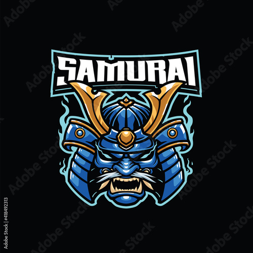 Samurai Warrior Mascot Logo Template