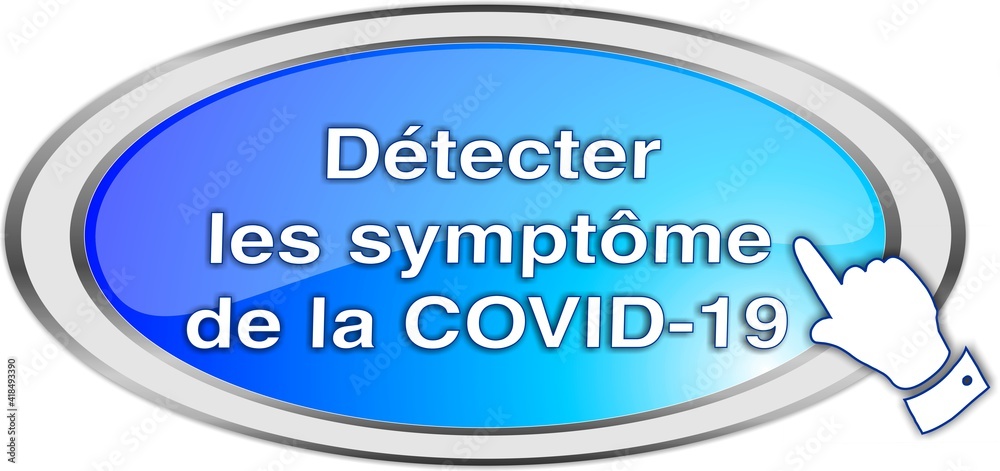 bouton détecter les symptômes de la covid-19