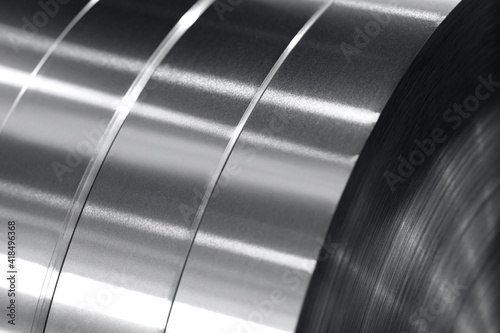 aluminum strips close up