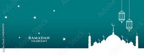 ramadan kareem flat style banner design