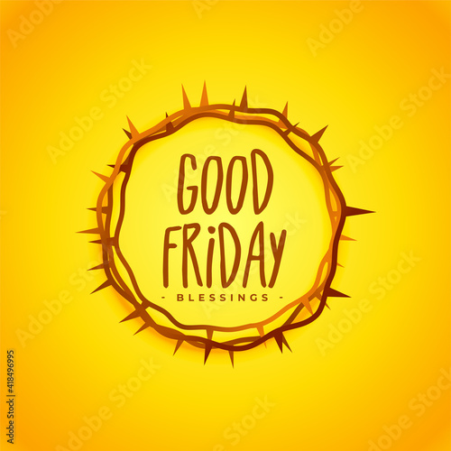 good friday background with crown thorns