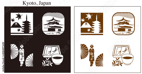 京都のイラスト