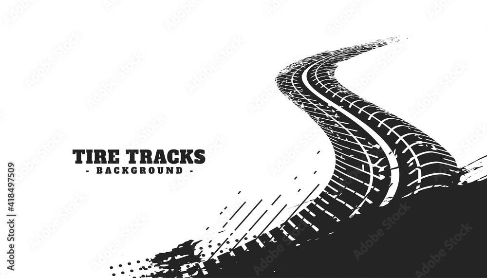 abstract winding tire track mark background
