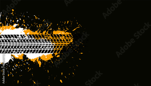 abstract grunge tire track background design