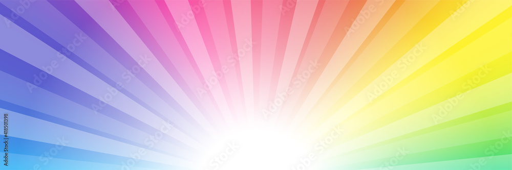 Abstract Spectrum Banner Background 虹色グラデーションのバナー背景 Stock Vector Adobe Stock