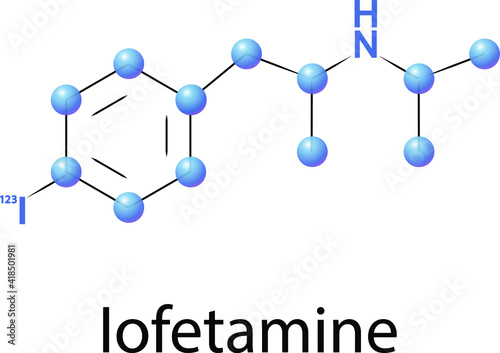 Iofetamine is a lipid-soluble amine and radiopharmaceutical drug used in cerebral blood perfusion imaging with single photon emission computed tomography