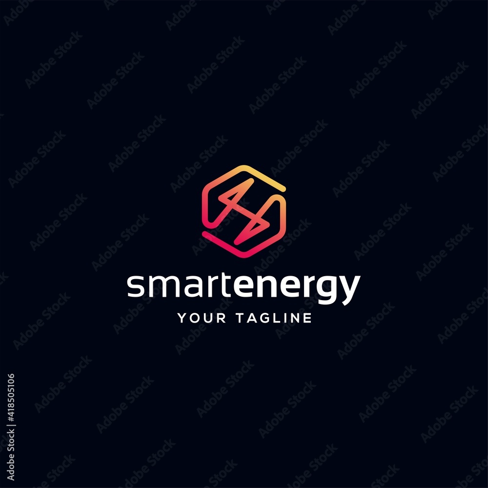 Hexagon bolt energy initial Letter s logo design element