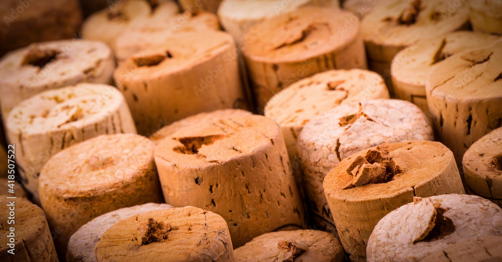 Background pattern of wine bottles corks. Close up Background pattern of wine bottles corks. Close up