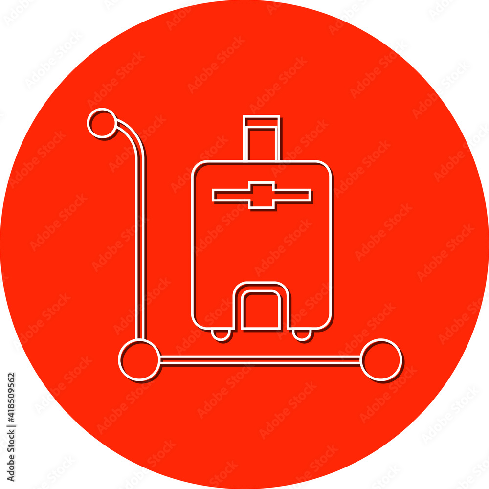 Trolley icon. Luggage van, bag bearer car, luggage trolley icon. Trolley icon. Luggage van, bag bearer car, luggage trolley icon.