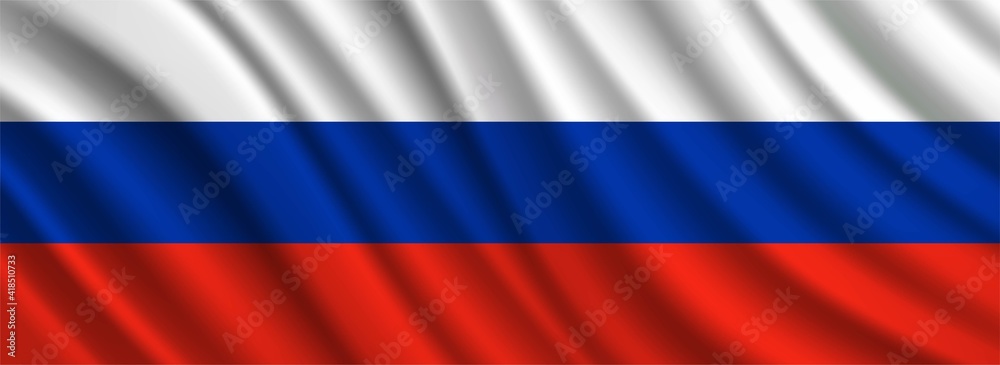 Russia Flag Vector Closeup Illustration Russia Flag Vector Closeup Illustration