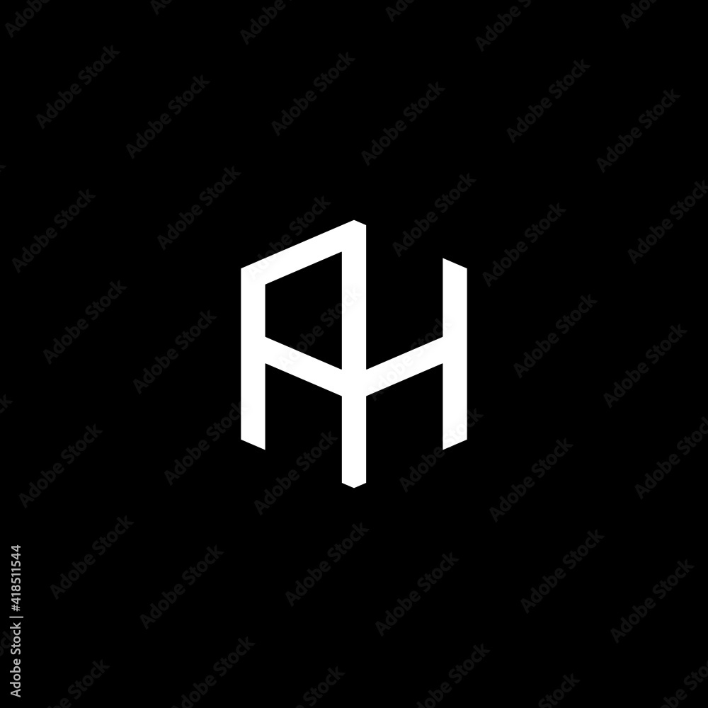 AH initial letter logo template vector AH initial letter logo template vector