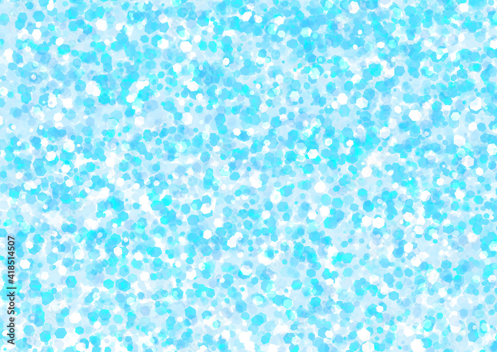 Naklejka ラメ グリッター風 6角形のイラスト 背景素材 水色 Swiecidelka Blekitny Swiecidelka Fototapety Foteks