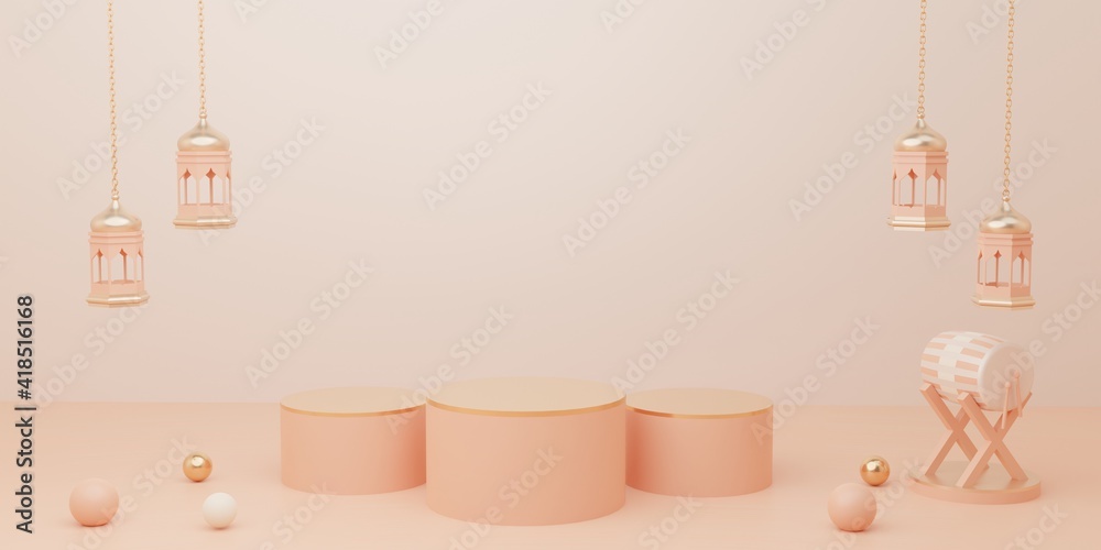3d rendering Eid al fitr or ramadan podium display product sale banner social media instagram post template 3d rendering Eid al fitr or ramadan podium display product sale banner social media instagram post template