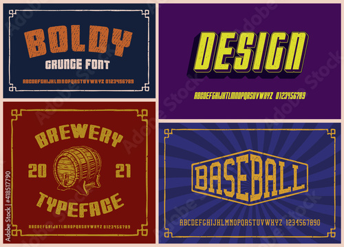 Vintage fonts bundle, these fonts work well for short phrases and headlines.