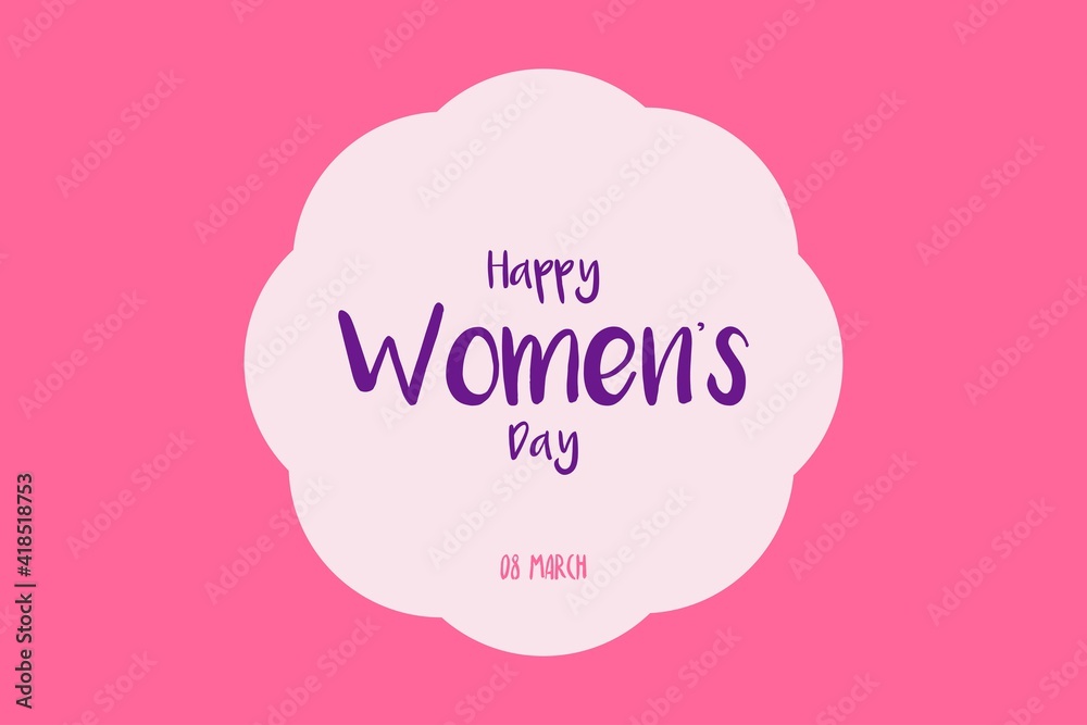 Happy women's day.  International women's day celebration vector design.  8 March.  Poster and banner design.