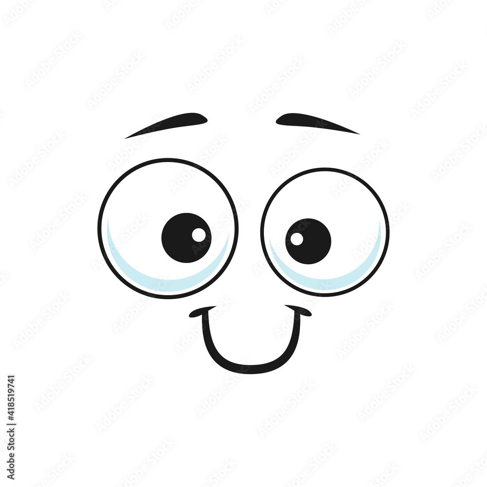 Emoji shy expression isolated kind emoticon. Vector good-tempered or well-natured face expression, funny emoji with big eyes. Easygoing smiley with sincere smile, amiable emoji with pleasant manner Emoji shy expression isolated kind emoticon. Vector good-tempered or well-natured face expression, funny emoji with big eyes. Easygoing smiley with sincere smile, amiable emoji with pleasant manner
