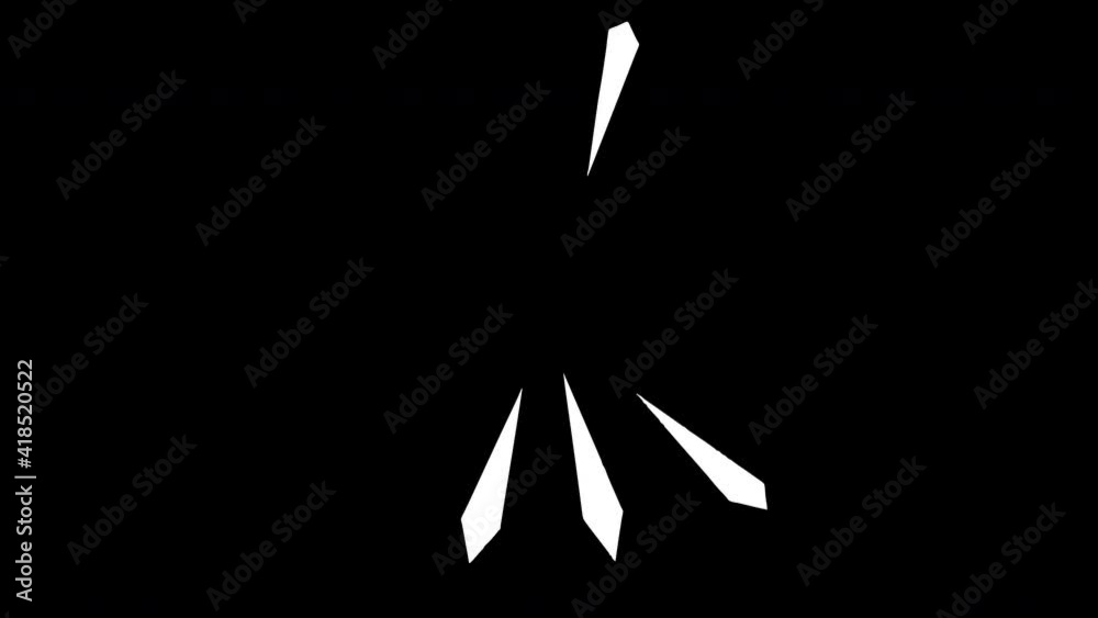 3 Hand drawn animation transition in 4k seamless loop isolated with alpha channel. Cartoon 3d animation of liquid stroke. Animation on black background
