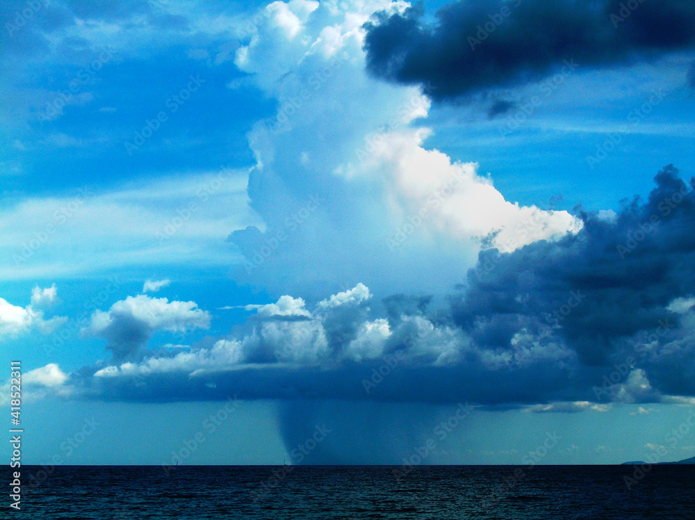 storm clouds over the sea