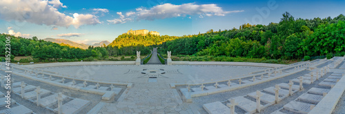 Obraz na płótnie Abbey of Monte Cassino, Italy - monastery in the evening sun w salonie