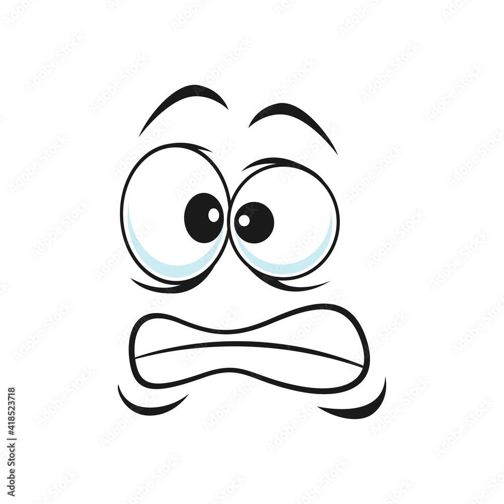 Strange emoji with broad smile, crazy idiot not knowing what to do facial expression. Vector strange stupid emoticon with broad toothy smile, emoticon with silly eyes, confused face expression Strange emoji with broad smile, crazy idiot not knowing what to do facial expression. Vector strange stupid emoticon with broad toothy smile, emoticon with silly eyes, confused face expression