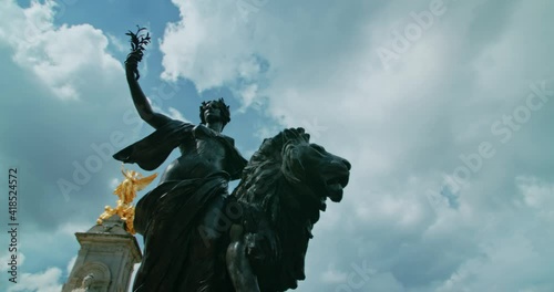 Beautiful Statue of Queen Victoria in front of Buckingham Palace in London United Kingdom