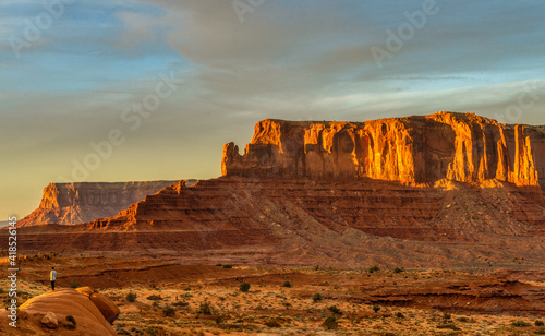 Lone guy at Monument Valley