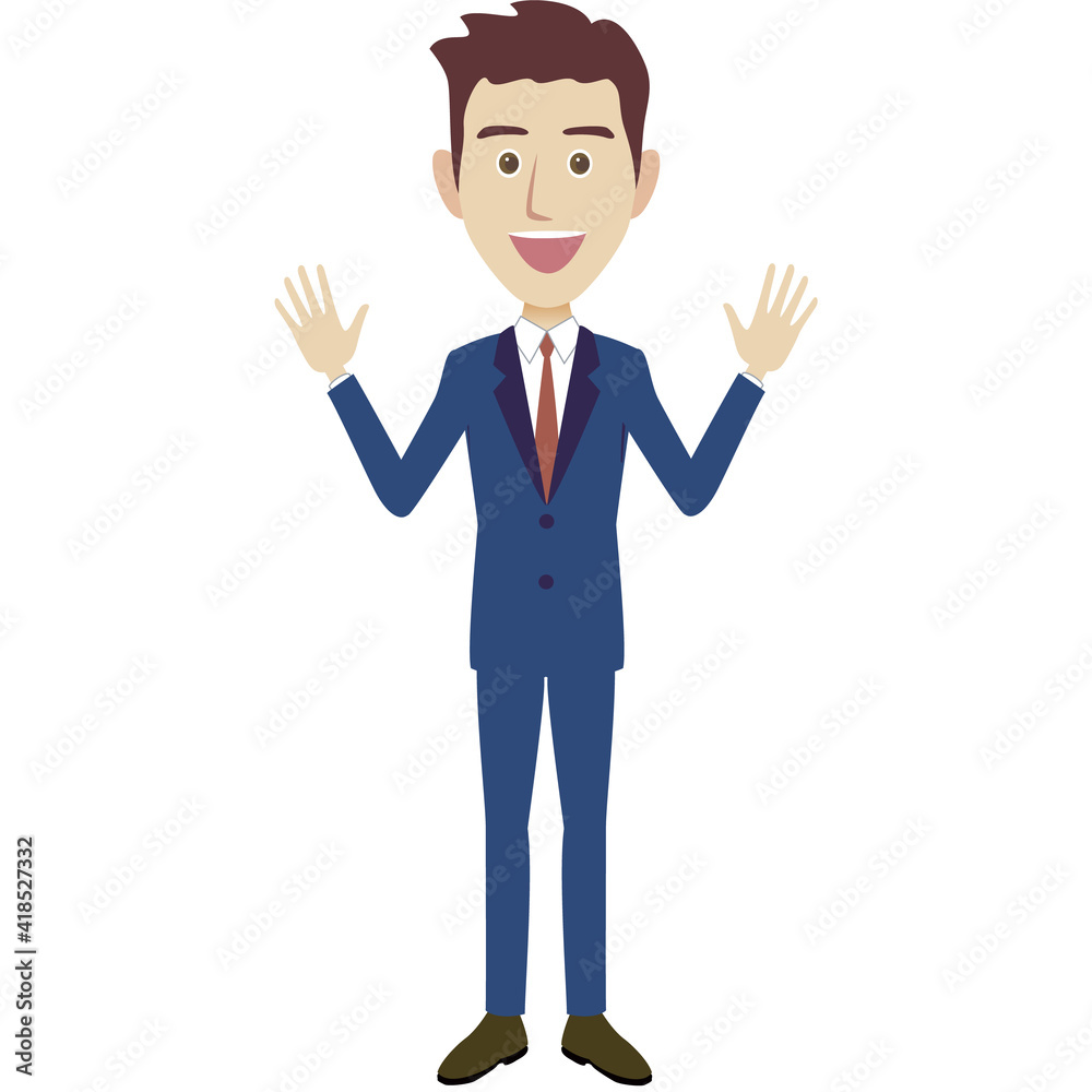 A illustration of a businessman wearing suits A illustration of a businessman wearing suits