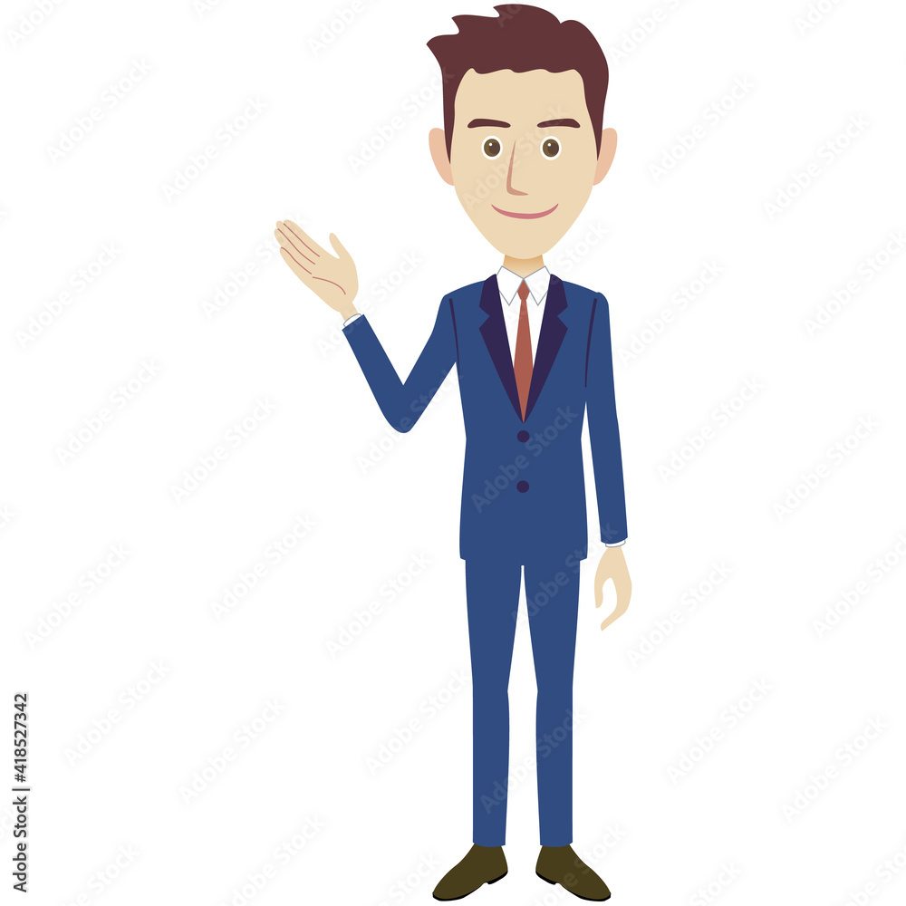 A illustration of a businessman wearing suits A illustration of a businessman wearing suits