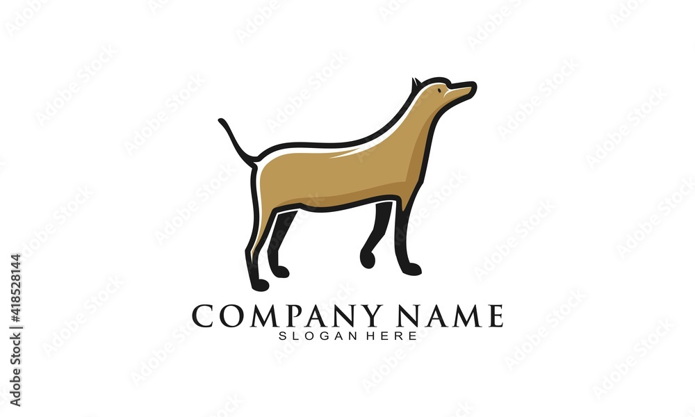 Brown dog logo icon