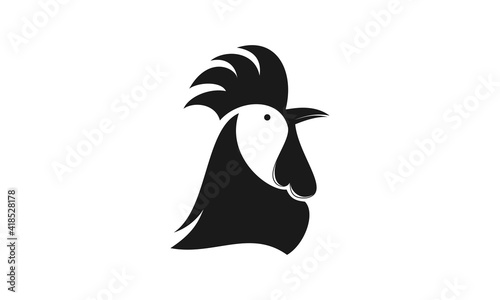 Elegant chicken head vector.