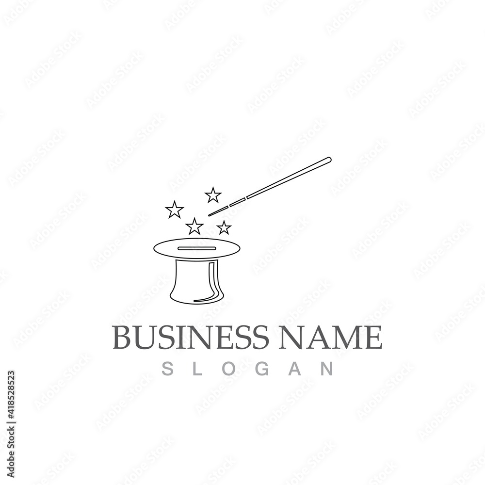 wand magic hat icon vector wand magic hat icon vector