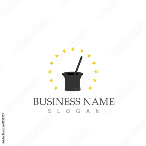wand magic hat icon vector