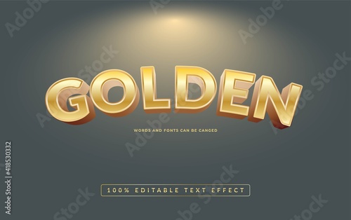 Editable text effect of luxury gold style. Easy to edit. Can use for poster, packing product, title of  filmmaking or graphic design