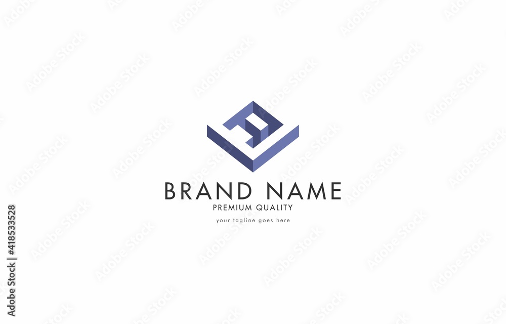 Modern Isometric 3d Letter A House Logo Design Template Modern Isometric 3d Letter A House Logo Design Template