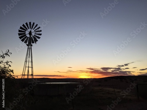 windmill at sunset © byron_sa