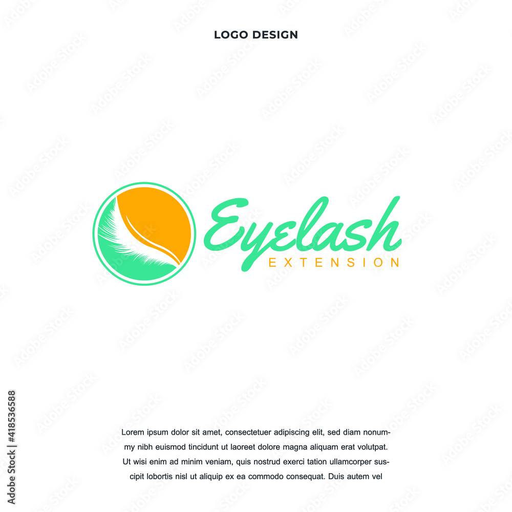 abstract eyelash with palm tree icon logo design vector illustration. beauty cosmetic Creative logo design
