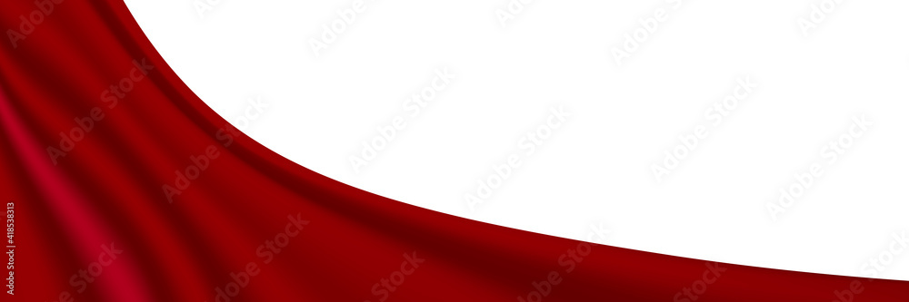 Obraz premium Background from red wavy fabric 